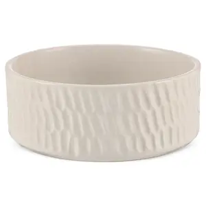 صينيه من الفرن للمائده، دائريه مقاس كبير، فخار طبيعى - كريمى مطفى 