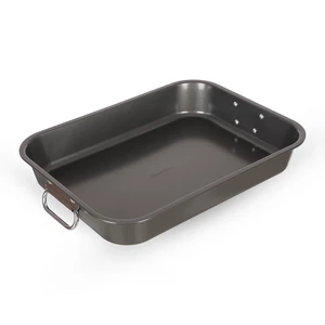 صينيه فرن بيد، مستطيل، 39*29*6 سم، بسطح غير لاصق - رمادى غامق