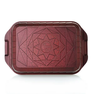 طقم صوانى الفرن، قطعتين، جرانيت، تركى - احمر