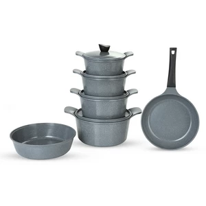 طقم حلل، 12 قطعه، جرانيت مضلع - رمادي من جويل