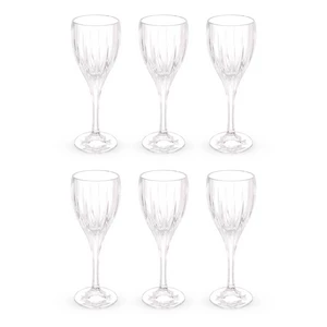 طقم كاسات بقاعده علي شكل زهرة التوليب،  6 قطع، زجاج - شفاف  من اكسفورد