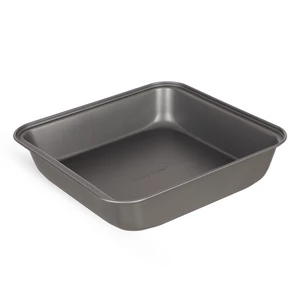 صينيه كيك، مربعه، 23.2*22*5 سم، بسطح غير لاصق - رمادى غامق