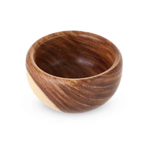 بولة تقديم صغيره، مقاس8.5x5 سم، خشب طبيعى - خشبى