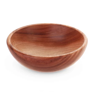 بولة تقديم وسط، مقعر الشكل، مقاس23x8سم، خشب طبيعى - خشبى