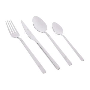 طقم شوك وملاعق، 24 قطعه ل 6 افراد، ستانلس ستيل -  فضى مطفى   من اكتيف