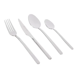 طقم شوك وملاعق، 24 قطعه ل 6 افراد بتصميم عصري، ستانلس ستيل -  فضى مطفى   من اكتيف