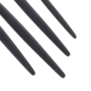 طقم شوك وملاعق، 24 قطعه ل 6 افراد، دائرى الشكل، ستانلس ستيل عالى الجوده - ذهبى مع اسود مطفى 