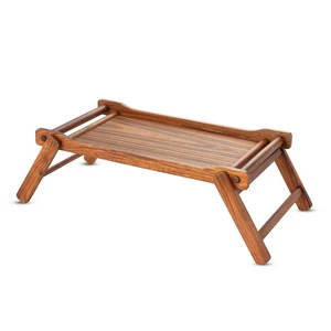 صينيه فطار مستطيله بأرجل، 72.5×34×20.5 سم، خشب طبيعى - خشبى