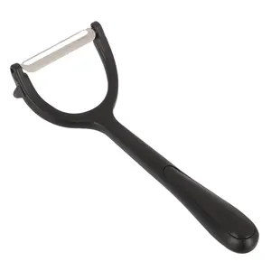 مقشرة خضروات افقيه، ستانلس ستيل - اسود