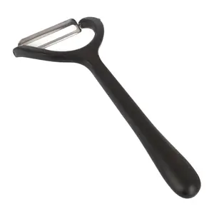 مقشرة خضروات افقيه، ستانلس ستيل - اسود