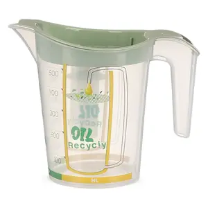 اوليا مصفاة زيت طعام، سعة 500مل، صناعه تركيه، بلاستيك - شفاف من تيتيز