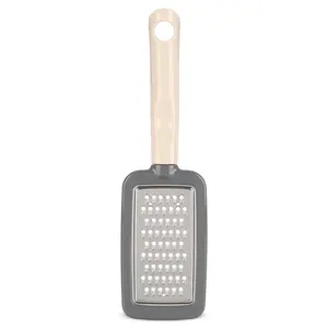 مبشرة خضروات بيد مع علبة تخزين، ستانلس ستيل وبلاستيك - بيج من فرى كوك