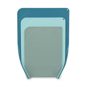 طقم الواح التقطيع سهل التخزين وعملى، 3 قطع مقاسات مختلفه، بلاستيك - الوان متعدده