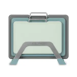 طقم الواح التقطيع، 3 قطع مقاسات مختلفه مع حامل، بلاستيك بحامل ستانلس ستيل - الوان متعدده 