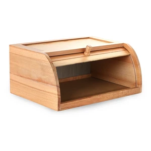 صندوق للخبز مع قفل جرار، خشب