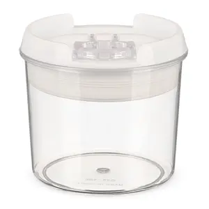 برطمان تخزين للطعام، محكم الغلق، سعة 550مل بقفل علوى، بلاستيك عالى الجوده - شفاف