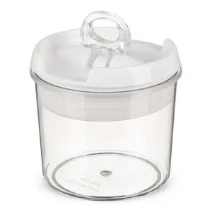 برطمان تخزين للطعام، محكم الغلق، سعة 550مل بقفل علوى، بلاستيك عالى الجوده - شفاف