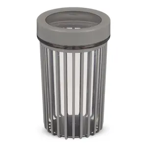 طقم برطمان تخزين، 3 قطع، سعة (500-1100-1700مل )، بلاستيك - رمادى فاتح من فولى لايف