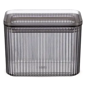 طقم حافظات طعام، 4 قطع (2×400مل،900مل،2100مل)، مخطط - رمادى من ويلينى