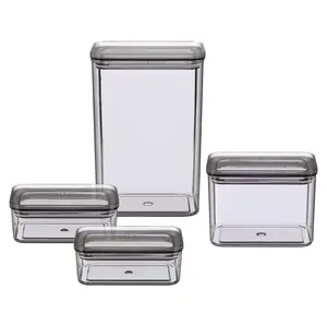 طقم حافظات طعام 4 قطع ويليني، (2×400مل، 900مل، 2100مل) - رمادي