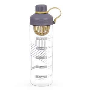 لايف قارورة مياه، سعه 650مل ، بمسكه سيليكون مانعه الانزلاق - موف  