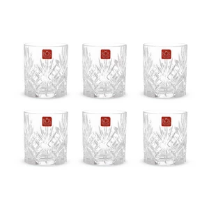 ميلوديا طقم اكواب، 6 قطع، سعه 310 مل، كريستال، شفاف، من ار سى ار 