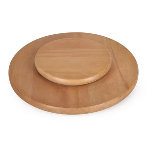 لوح تقديم ، دائرى مقاس 34.5أرتفاع 5 سم دوار، خشب زان طبيعى - خشبى فاتح 