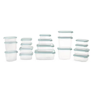 طقم علب حافظه للطعام، 18 قطعه، بلاستيك - اخضر من اكسا