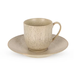 ايرث طقم قهوه، 12 قطعة ل 6 افراد، بورسلين - بيج غامق 