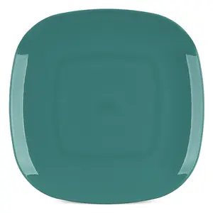 ايدن بيسك طبق عشاء للأطفال، 26 سم، مربع، بلاستيك - ازرق من ام ديزاين