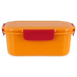 لانش بوكس، سعة 1.6 لتر، بلاستيك - برتقالى مع فوشيا من ام ديزاين