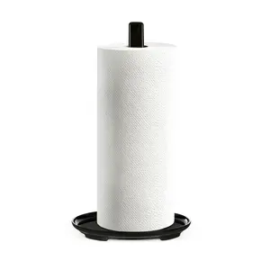 حامل مناديل بلاستيك المطبخ ام ديزاين - اسود