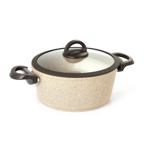 حله طبخ، 20 سم، جرانيت حيوى - بنى حجرى من كوكين