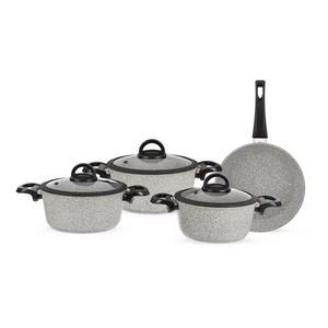 طقم حلل، 7 قطع، جرانيت حيوى - رمادى حجرى  من كوكين