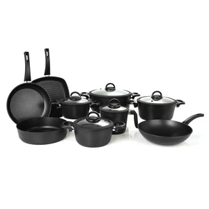 طقم حلل، 14 قطعه، جرانيت حيوى - اسود حجرى من كوكين