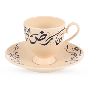 كلمات فيوليت طقم قهوه، 12 قطعه ل6 افراد، بورسلين - كحلى