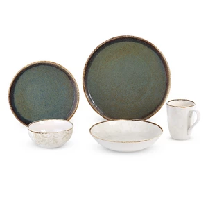 طقم عشاء، 30 قطعة ل 6 اشخاص - بيج من روزا