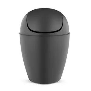 تيدى كازا سلة مهملات بغطاء، حجم صغير 5 لتر، بلاستيك - رمادى من ام ديزاين