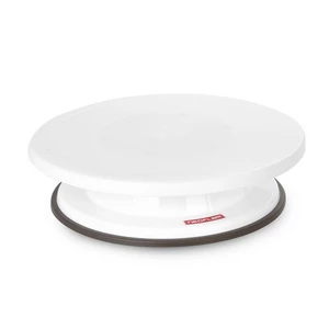 حامل كيك دوار بلاستيك لتزيين الكيك نيوفلام - ابيض