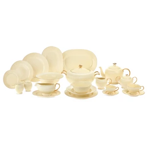 طقم سفره، 68 قطعه ل 6 افراد ، بورسلين عالى الجوده - كريمى