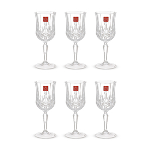 اوبرا  طقم كاسات ، 6 قطع، سعه 230مل، كريستال - شفاف من ار سى ار 