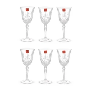 ميلوديا طقم كاسات، 6 قطع، سعه 270مل، كريستال - شفاف من ار سى ار 