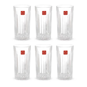 تايمليس طقم اكواب، 6 قطع، سعه 443 مل، كريستال - شفاف من ار سى ار 