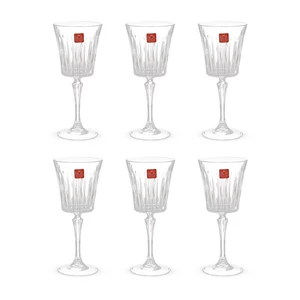 تايمليس طقم كاسات، 6 قطع، سعه 300 مل، كريستال - شفاف من ار سى ار 