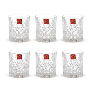 ميلوديا طقم اكواب، 6 قطع، سعه 230 مل، كريستال، شفاف، من ار سى ار 