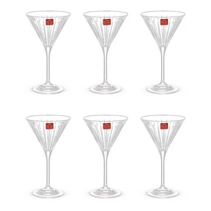 تايمليس طقم حلوى، 6 قطع، سعه 260 مل، كريستال - شفاف من ار سى ار 