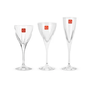 طقم تقديم مشروبات فيوجن، 18 قطعه ل 6 افراد، كريستال، ايطالى من ار سى ار