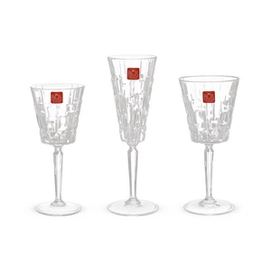 طقم كاسات كريستال مارلين ار سي ار، ايطالي، 18 قطعة - شفاف