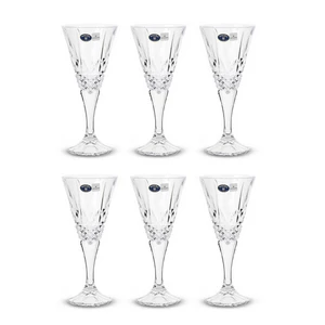 طقم كاسات لاكجرى للعصائر، 6 قطع، كريستال، تشيكى، بوهيمى