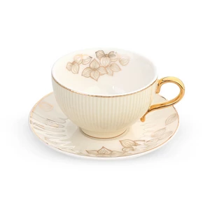 طقم قهوه تركى، 12 قطعه ل 6 اشخاص، بورسلين - كريمى